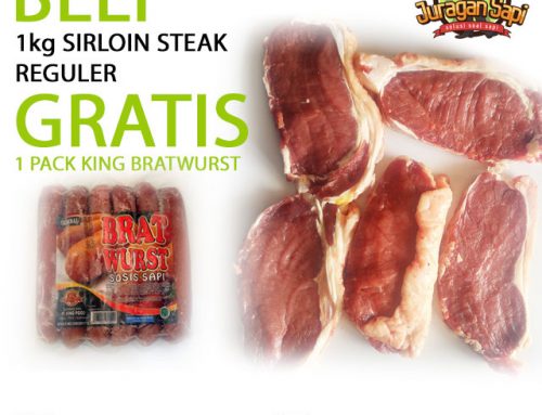 Promo Sirloin Steak Gratis Sosis KING Bratwurst